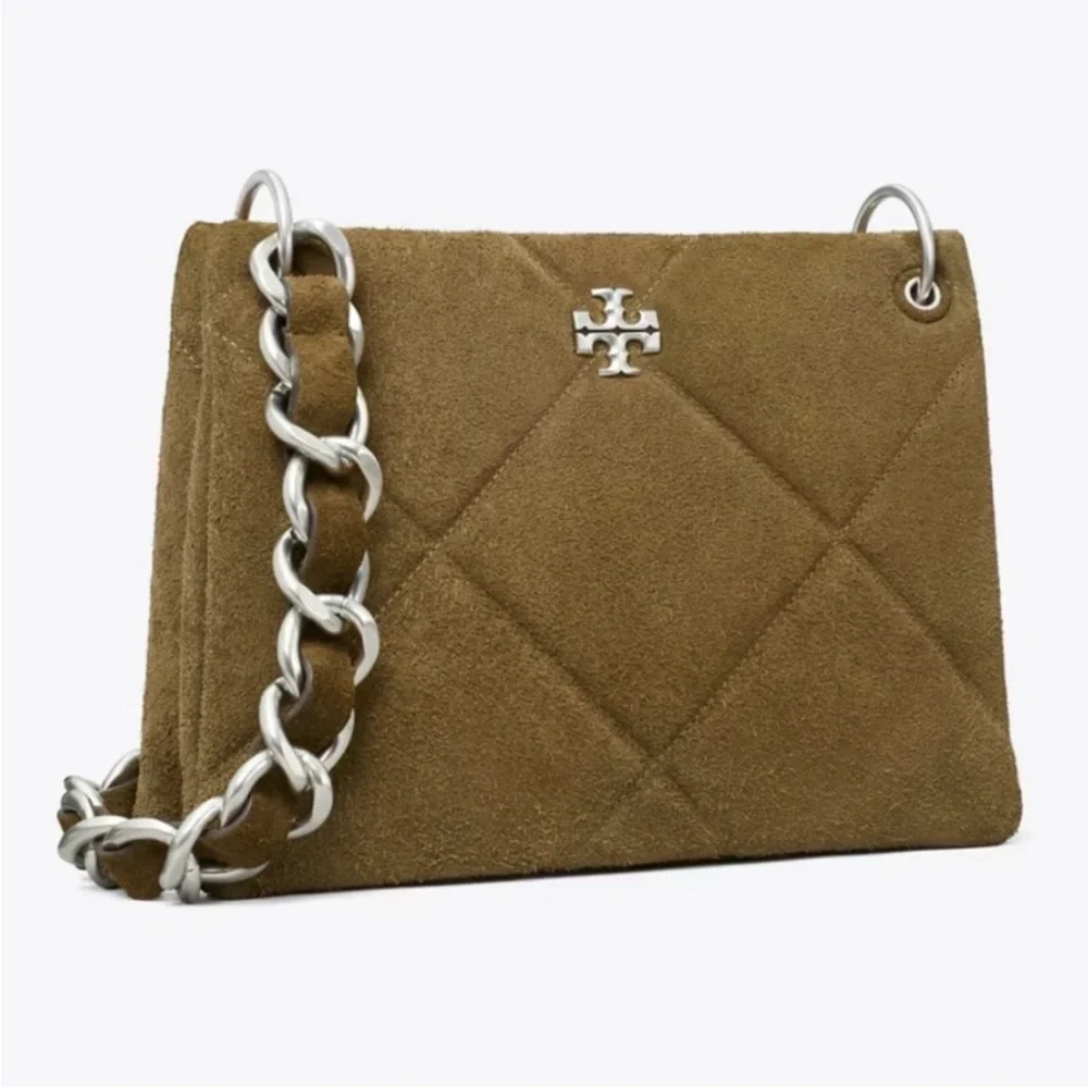 Tory Burch SMALL KIRA DIAMOND QUILT SUEDE SHOULDER BAG - Picture 5 of 16